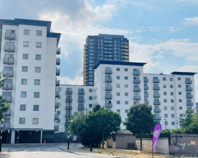 A block of flats in Hounslow 